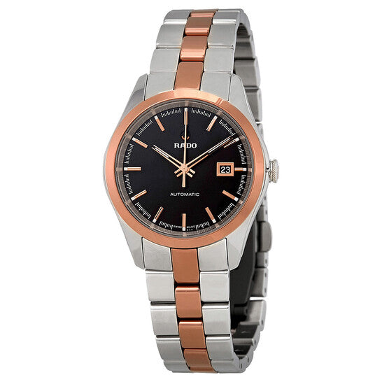 Rado, HyperChrome Black Dial Automatic Ladies Two Tone Watch