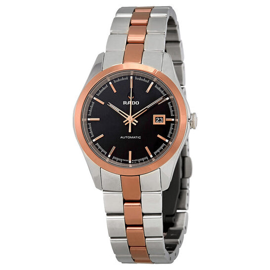 Rado, HyperChrome Black Dial Automatic Ladies Two Tone Watch