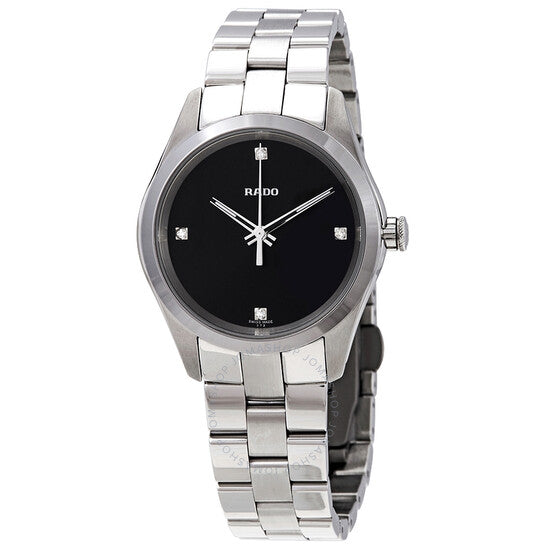 Rado, HyperChrome Black Dial Stainless Steel Ladies Watch