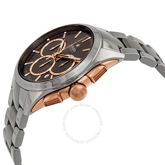 رادو، ساعة هايبر كروم كرونوغراف أوتوماتيكية للرجال بمينا رمادي