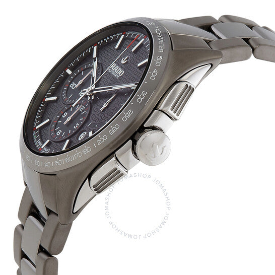 رادو، ساعة هايبر كروم كرونوغراف أوتوماتيكية للرجال بمينا رمادي