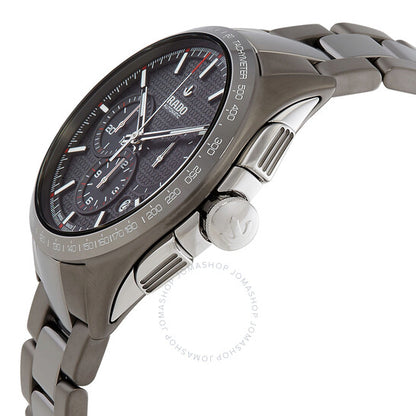 رادو، ساعة هايبر كروم كرونوغراف أوتوماتيكية للرجال بمينا رمادي