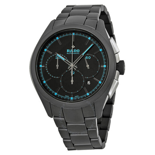 Rado, HyperChrome Automatic Chronograph Black Dial Black Ceramic Men's Watch
