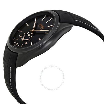 Rado, Hyperchrome Dual Timer Black Dial Leather Men's Watch