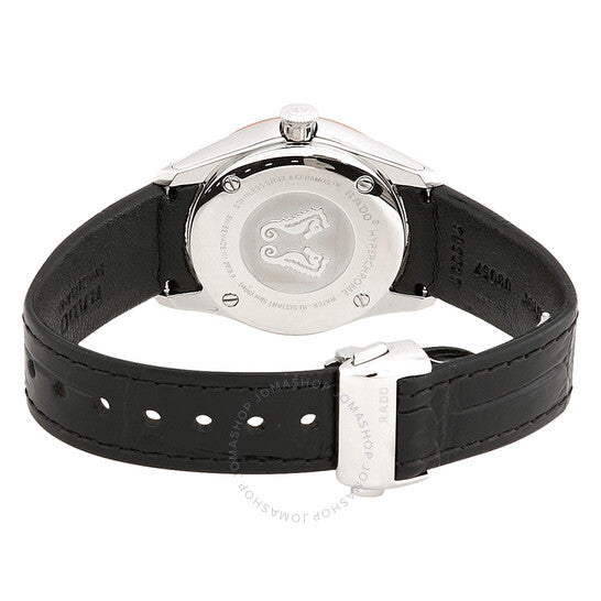 Rado, Hyperchrome S Black Sunburst Black Leather Ladies Watch
