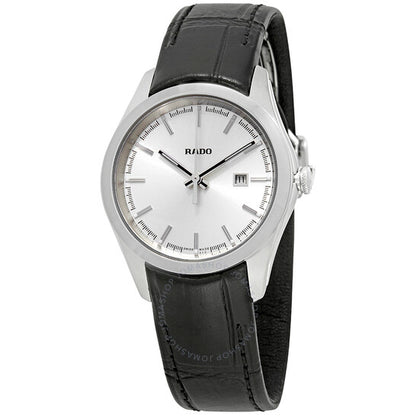 Rado, HyperChrome Silver Dial Black Leather Ladies Watch