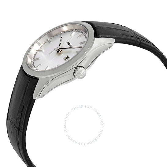 Rado, HyperChrome Silver Dial Black Leather Ladies Watch