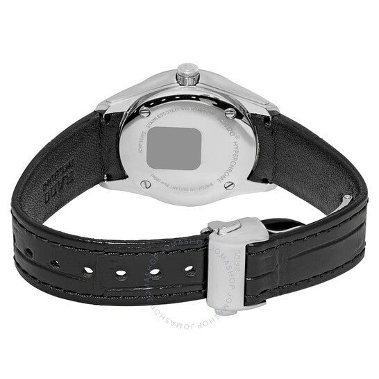 Rado, HyperChrome Silver Dial Black Leather Ladies Watch