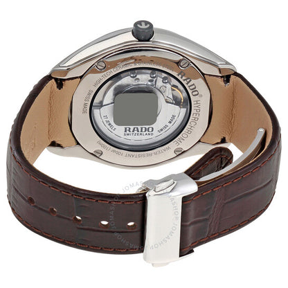 Rado, HyperChrome XL Silver Dial Brown Leather Men's Watch
