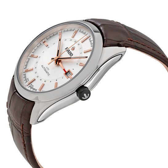 Rado, HyperChrome Automatic Silver Dial Brown Leather Men's Watch