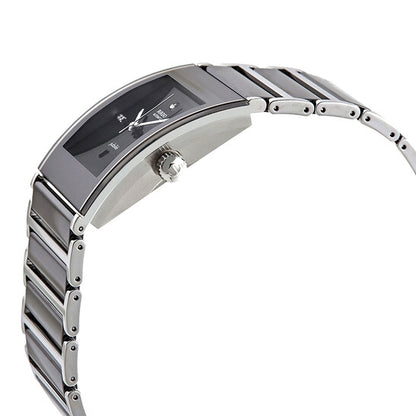 Rado, Integral Black Dial Ladies Two Tone Watch