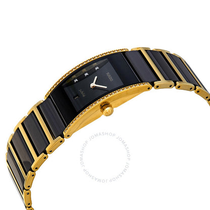 Rado, Integral Black Dial Two-tones Diamond Ladies Watch