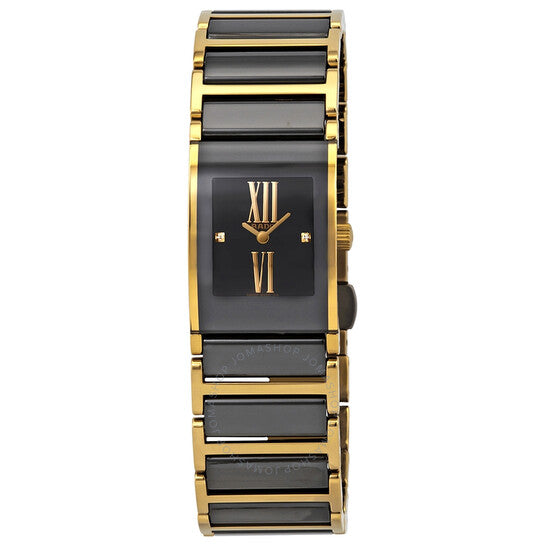 Rado, Integral Jubilee Black Dial Ceramic Ladies Watch