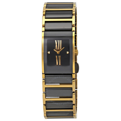 Rado, Integral Jubilee Black Dial Ceramic Ladies Watch
