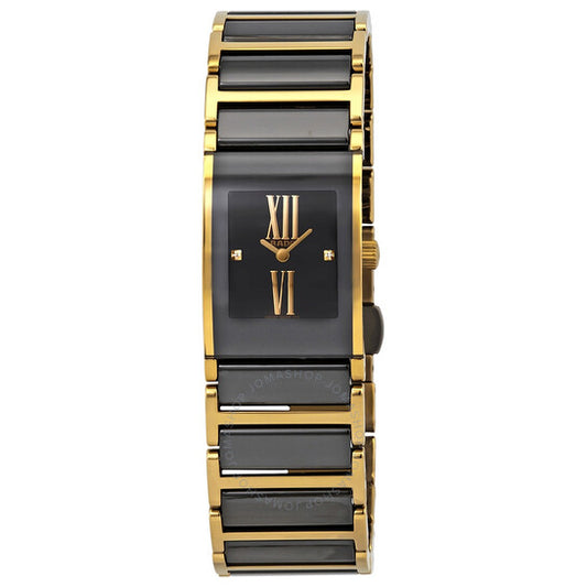 Rado, Integral Jubilee Black Dial Ceramic Ladies Watch