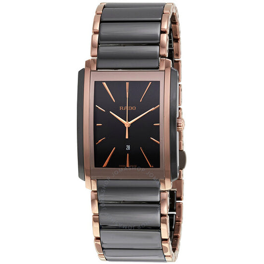 ساعة رادو إنتيجرال إل للرجال بمينا أسود وسيراميك أسود