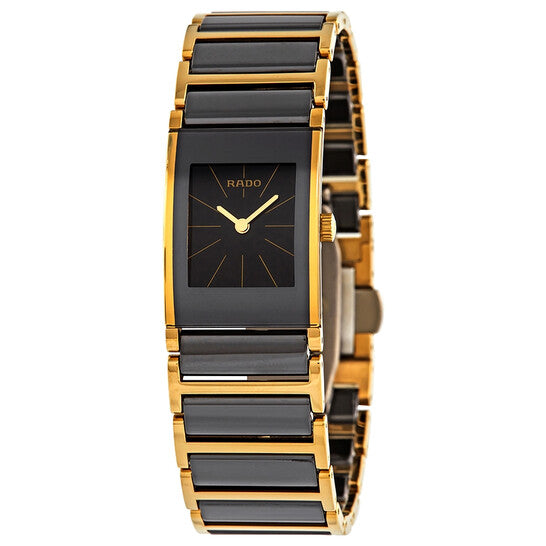 Rado, Integral Black Dial Ceramic Ladies Watch