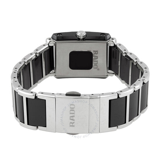 Rado, Integral Quartz Black Dial Black Ceramic Ladies Watch