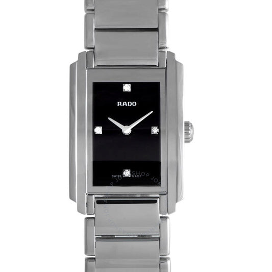 Rado, Integral Quartz Black Dial Ladies Watch