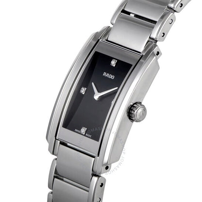 Rado, Integral Quartz Black Dial Ladies Watch