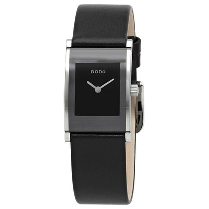 ساعة رادو النسائية المتكاملة كوارتز بمينا سوداء