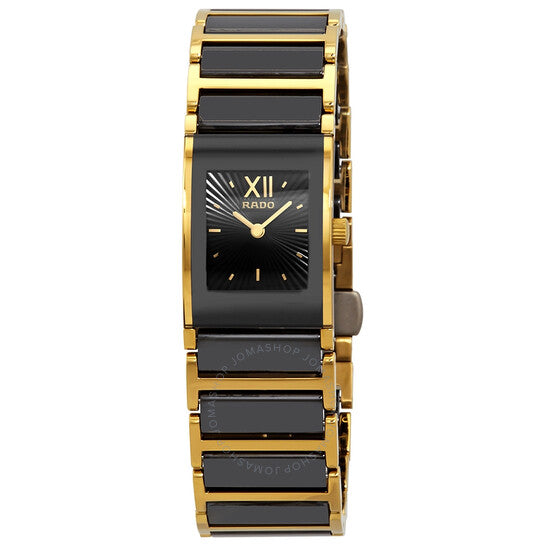 Rado, Integral Quartz Black Dial Ladies Watch