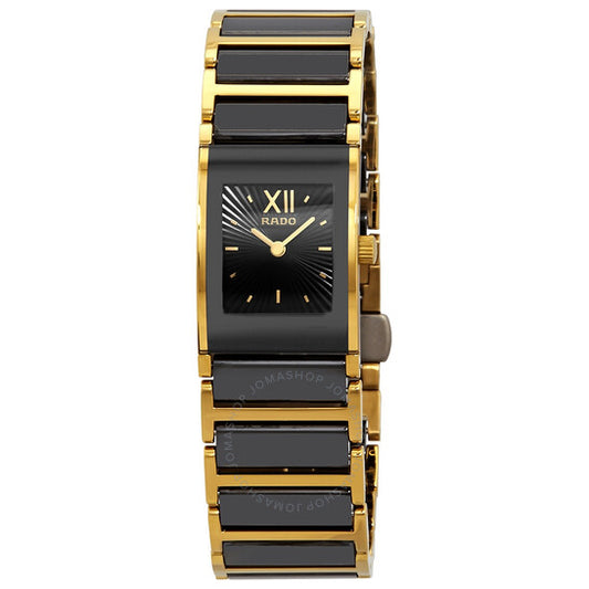 Rado, Integral Quartz Black Dial Ladies Watch