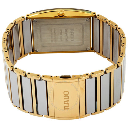 ساعة رادو للرجال، كوارتز إنتغرال، مرصعة بالألماس، بمينا فضي