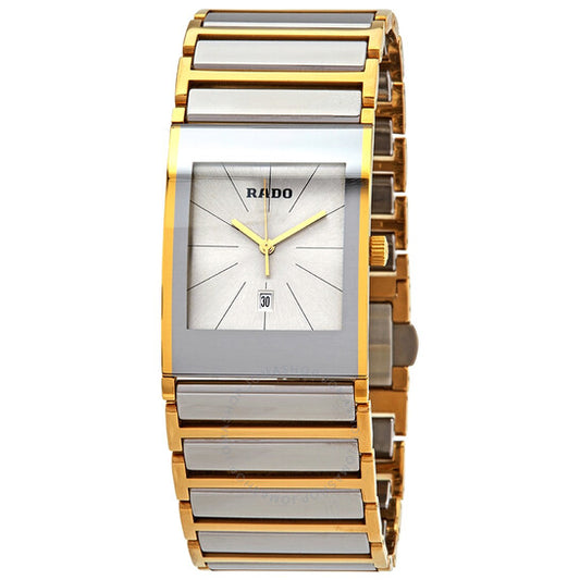 Rado, Integral Quartz Silver Dial Men's Two Tone Watch