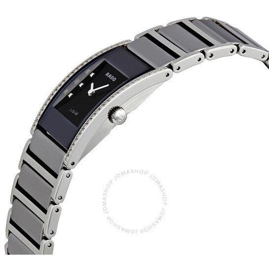 Rado, Integral Small Platinum Tone Diamond Dial Ladies Watch