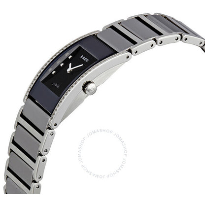 Rado, Integral Small Platinum Tone Diamond Dial Ladies Watch