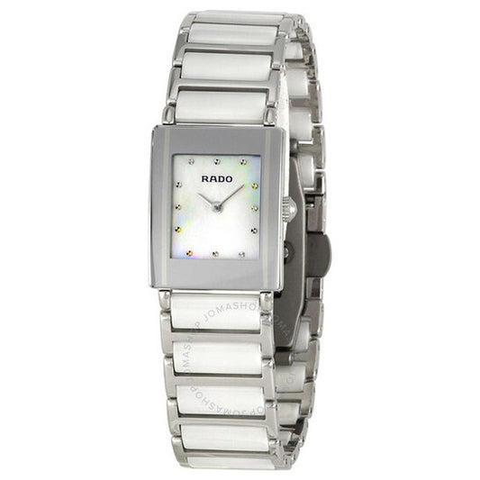 Rado, Integral Steel White Ceramic MOP Ladies Watch