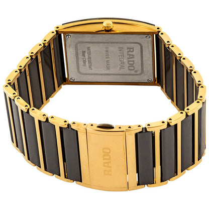 Rado, Integral XL Black Dial Men's Two Tone Watch