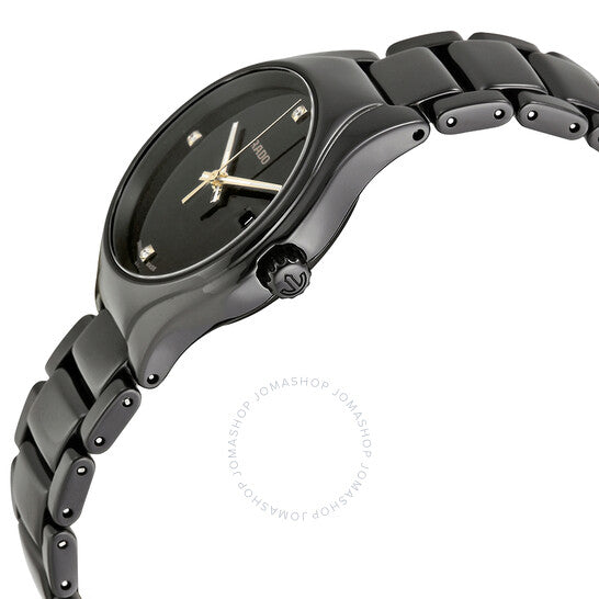 رادو، ساعة نسائية بمينا أسود سيراميكي أسود