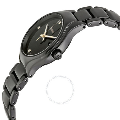 رادو، ساعة نسائية بمينا أسود سيراميكي أسود