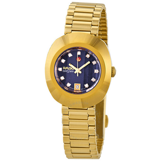 Rado, The Original Automatic Diamond Blue Dial Ladies Watch
