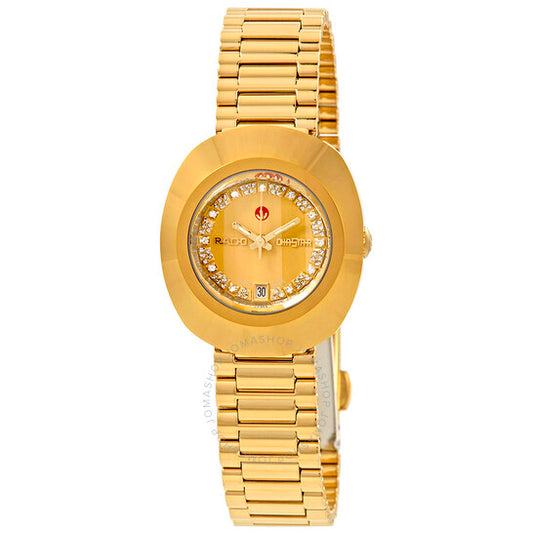 رادو، ساعة S الأوتوماتيكية الأصلية للسيدات بمينا ذهبي