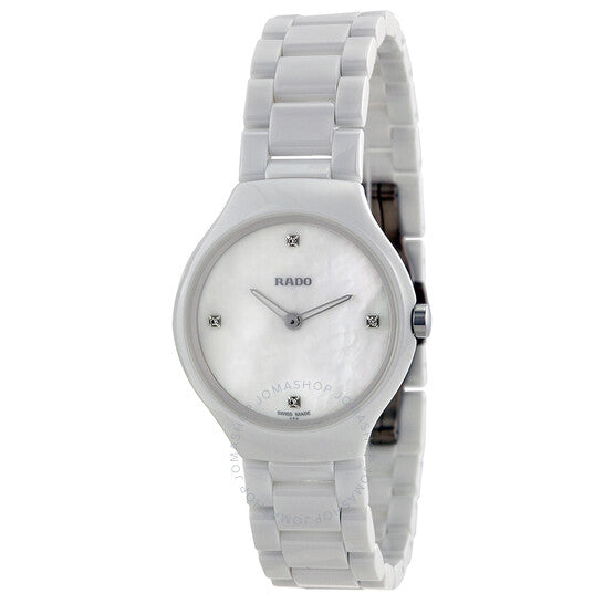 Rado, Thinline Mother of Pearl Dial White Ceramic Watch