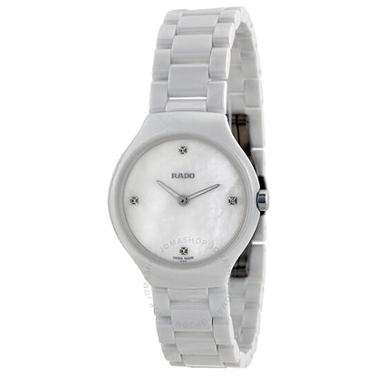 Rado, Thinline Mother of Pearl Dial White Ceramic Watch