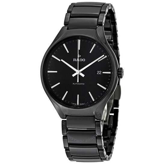 Rado, True Automatic Black Dial Black Ceramic Men's Watch