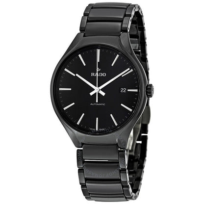 Rado, True Automatic Black Dial Black Ceramic Men's Watch