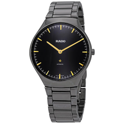 Rado, True Automatic Black Dial Gunmetal Ceramic Men's Watch