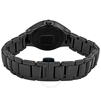 ساعة رادو النسائية الأوتوماتيكية الحقيقية ذات الميناء الأسود