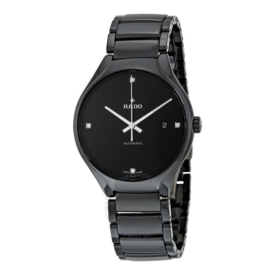 Rado, True Automatic Black Dial Black Ceramic Men's Watch