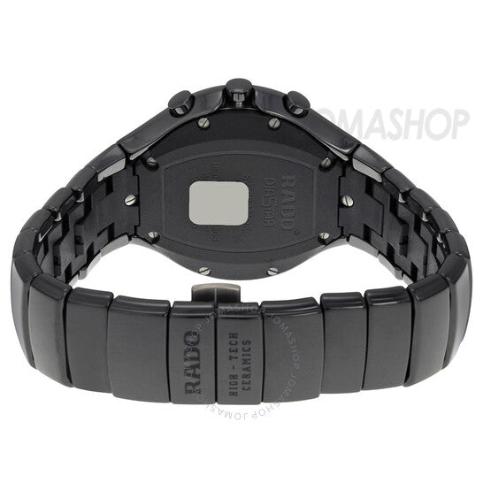 رادو، ساعة كرونوغراف للرجال بمينا أسود حقيقي