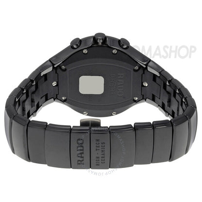رادو، ساعة كرونوغراف للرجال بمينا أسود حقيقي
