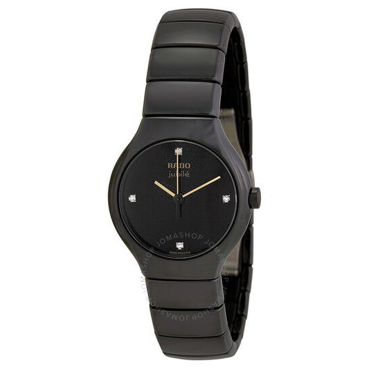 Rado, True Black Dial Diamond Ceramic Ladies Watch