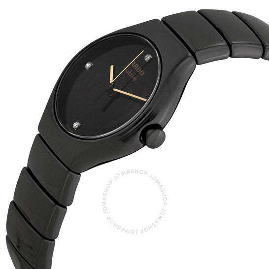Rado, True Black Dial Diamond Ceramic Ladies Watch