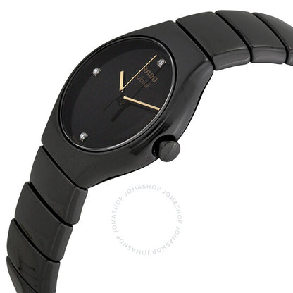 Rado, True Black Dial Diamond Ceramic Ladies Watch