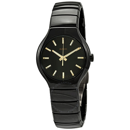 Rado, True Black Dial Ladies Ceramic Watch